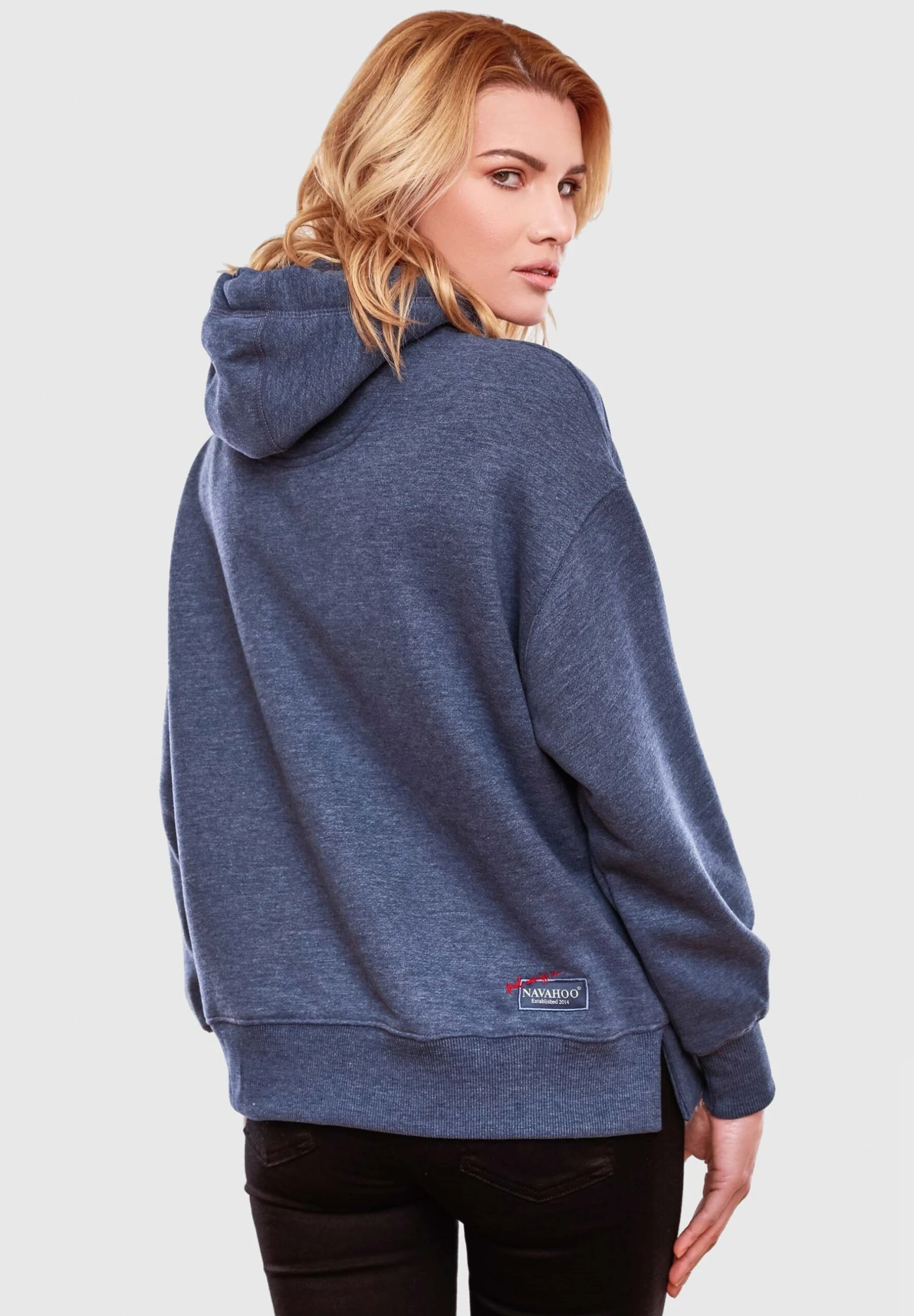 Navahoo Hoodie - Dusty Blue Melange 4 Navahoo Hoodie - Dusty Blue Melange - Afbeelding 2