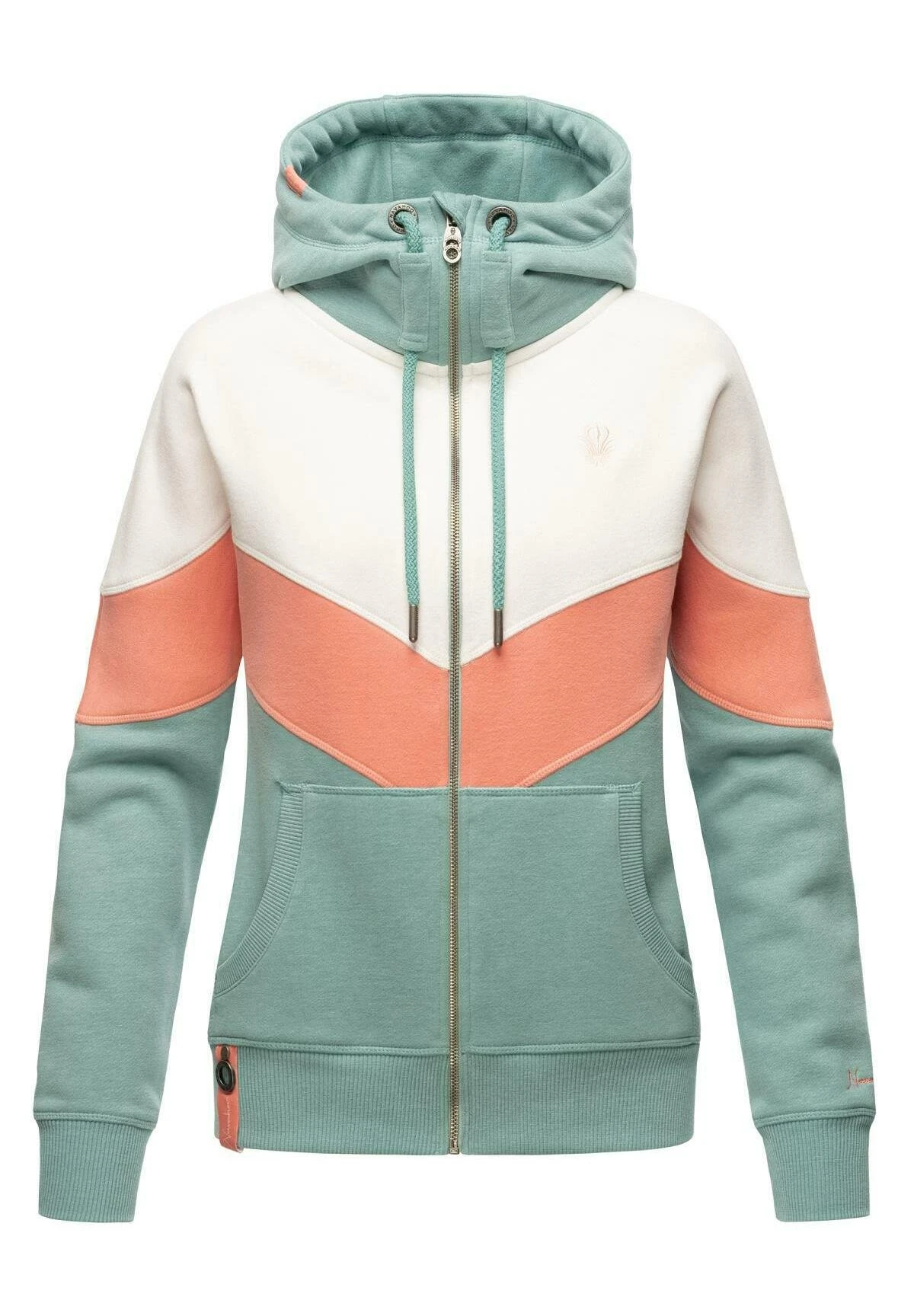 Navahoo Sweater Met Rits - Dusty Mint Melange 9 Navahoo Sweater Met Rits - Dusty Mint Melange - Afbeelding 7