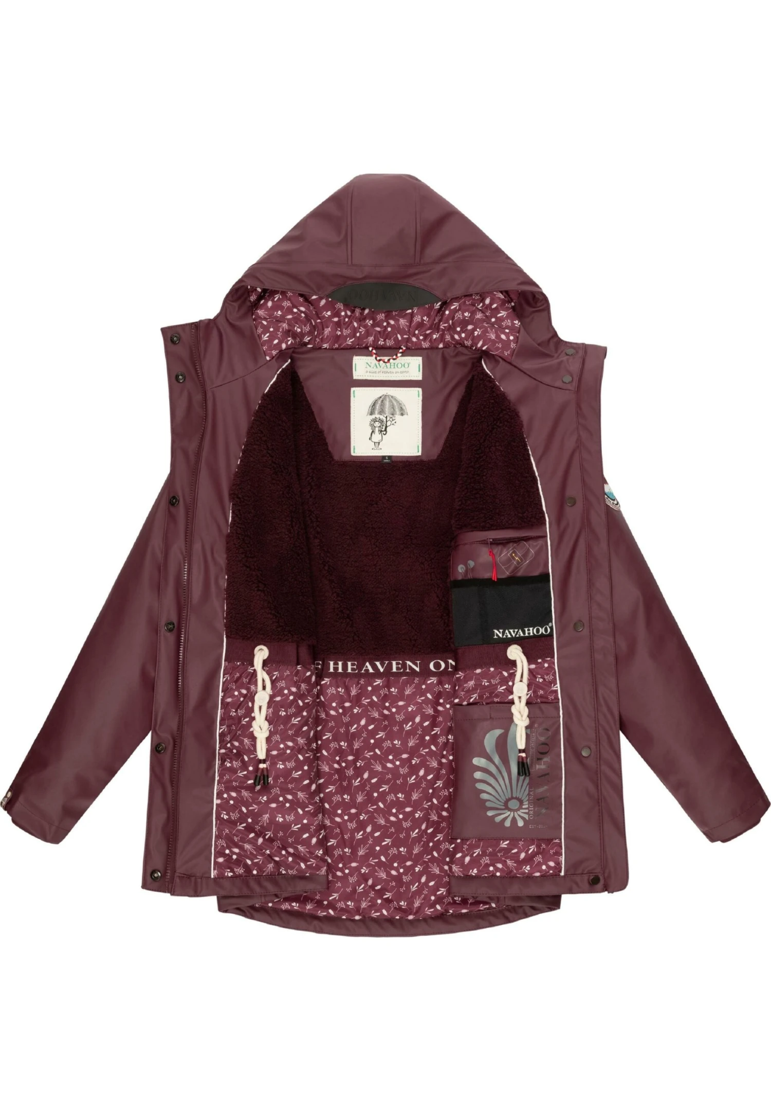 Navahoo Ocean Heart - Parka - Dark Red Melange 5 Navahoo Ocean Heart - Parka - Dark Red Melange - Afbeelding 3