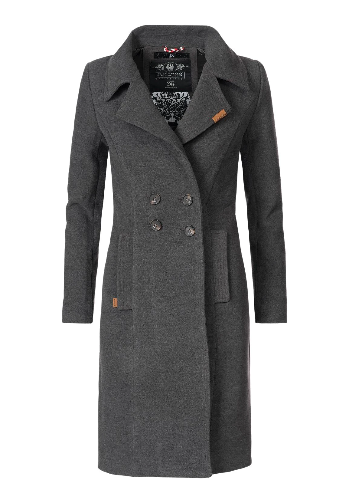 Navahoo Wooly - Halflange Jas - Anthracite 7 Navahoo Wooly - Halflange Jas - Anthracite - Afbeelding 5