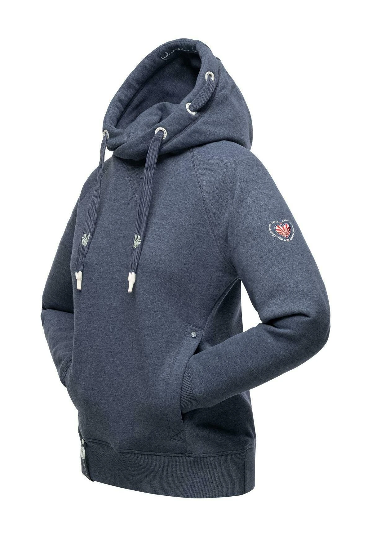 Navahoo Liebesmäuschen - Hoodie - Dusty Blue Melange 5 Navahoo Liebesmäuschen - Hoodie - Dusty Blue Melange - Afbeelding 3