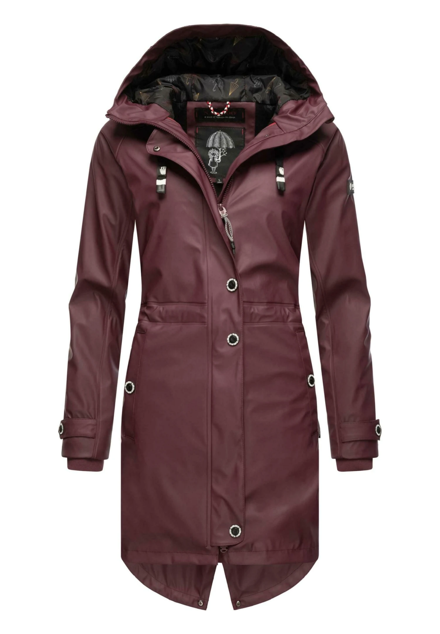 Navahoo Rainy Flower - Parka - Dark Red Melange 7 Navahoo Rainy Flower - Parka - Dark Red Melange - Afbeelding 5