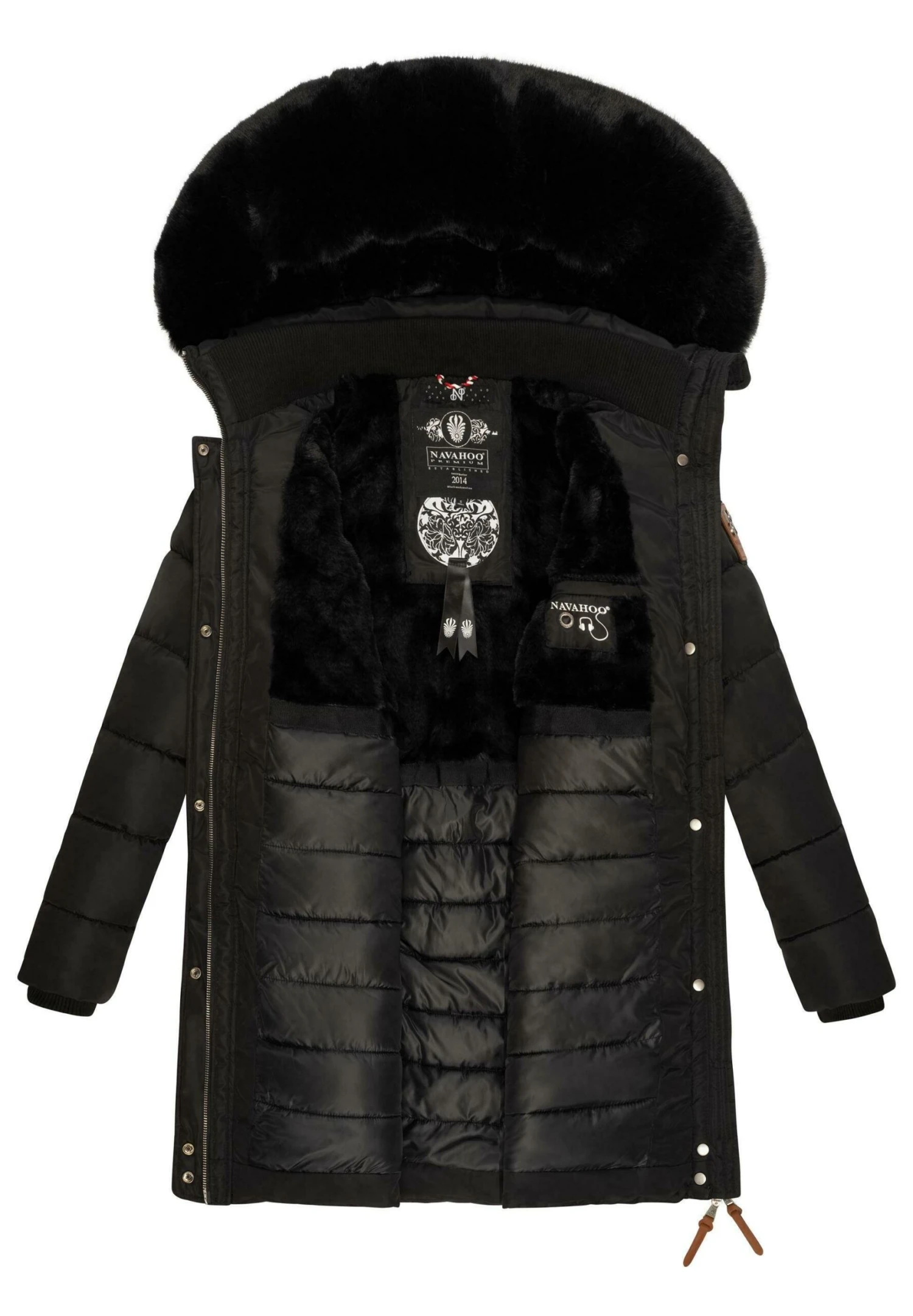 Navahoo Paula - Winterjas - Black With Black Fur 6 Navahoo Paula - Winterjas - Black With Black Fur - Afbeelding 4