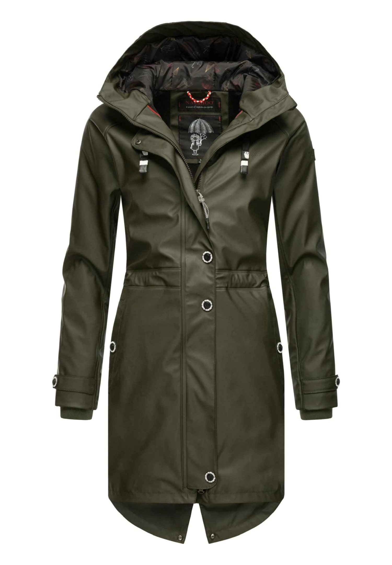 Navahoo Rainy Flower - Parka - Dark Olive 7 Navahoo Rainy Flower - Parka - Dark Olive - Afbeelding 5