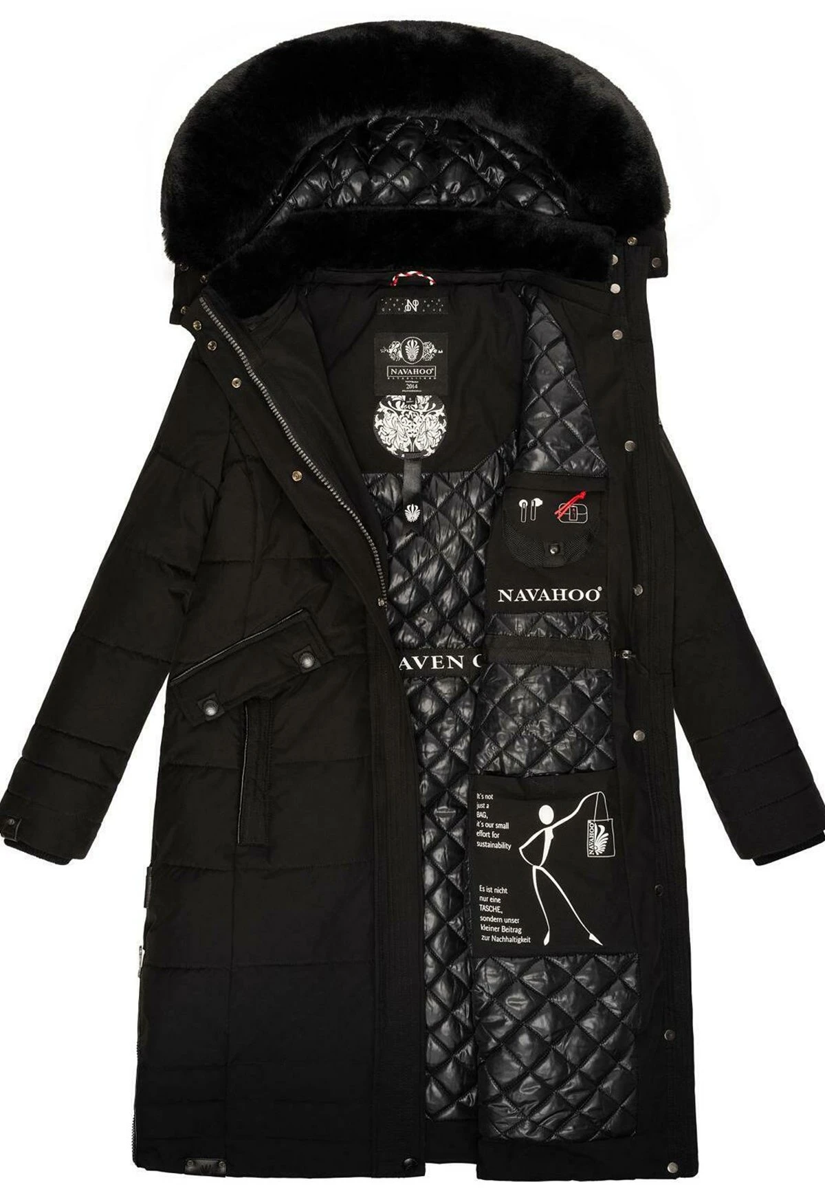 Navahoo Fahmiyaa - Winterjas - Black 5 Navahoo Fahmiyaa - Winterjas - Black - Afbeelding 3