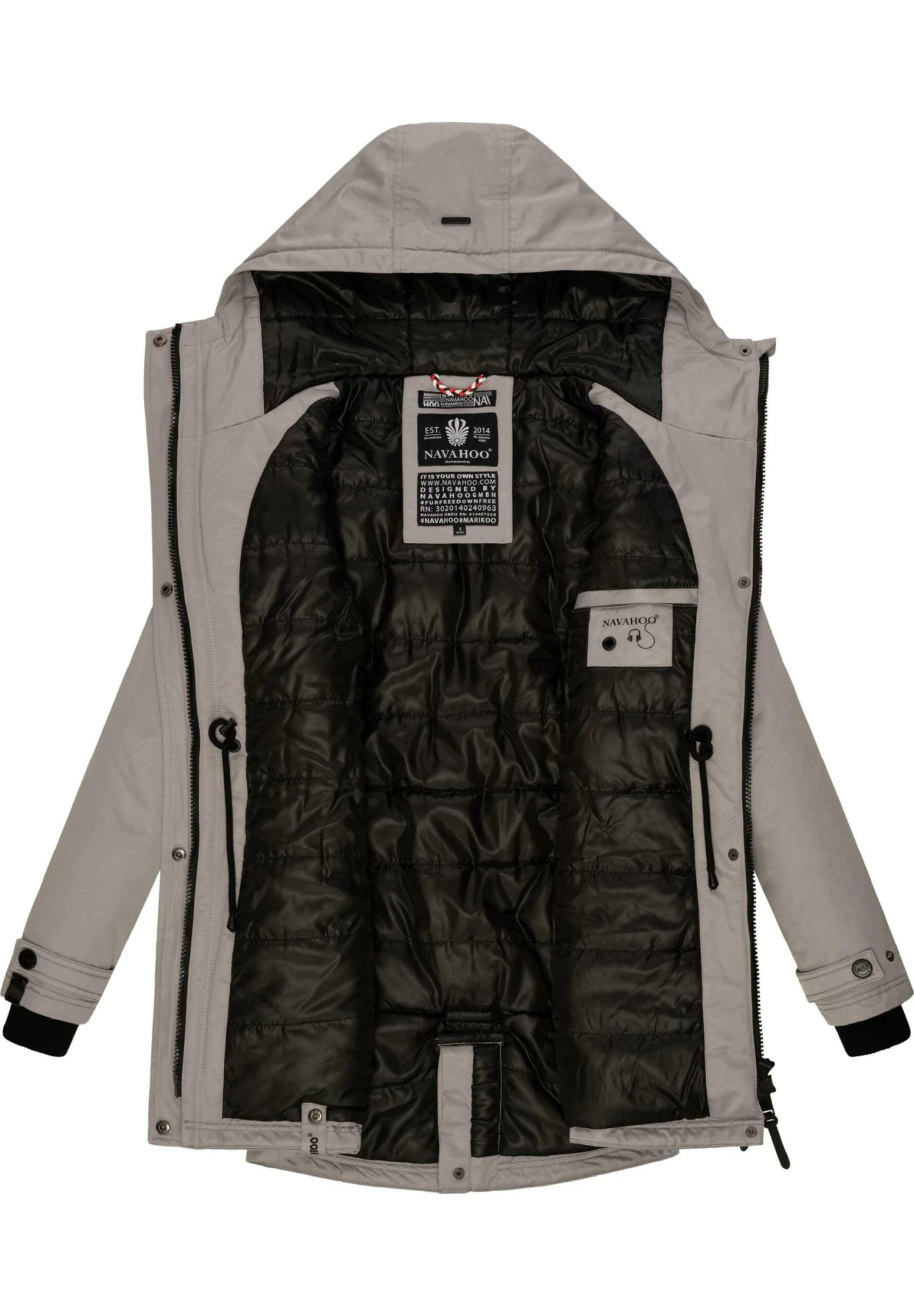 Navahoo Avrille Ii - Winterjas - Zinc Grey 6 Navahoo Avrille Ii - Winterjas - Zinc Grey - Afbeelding 4