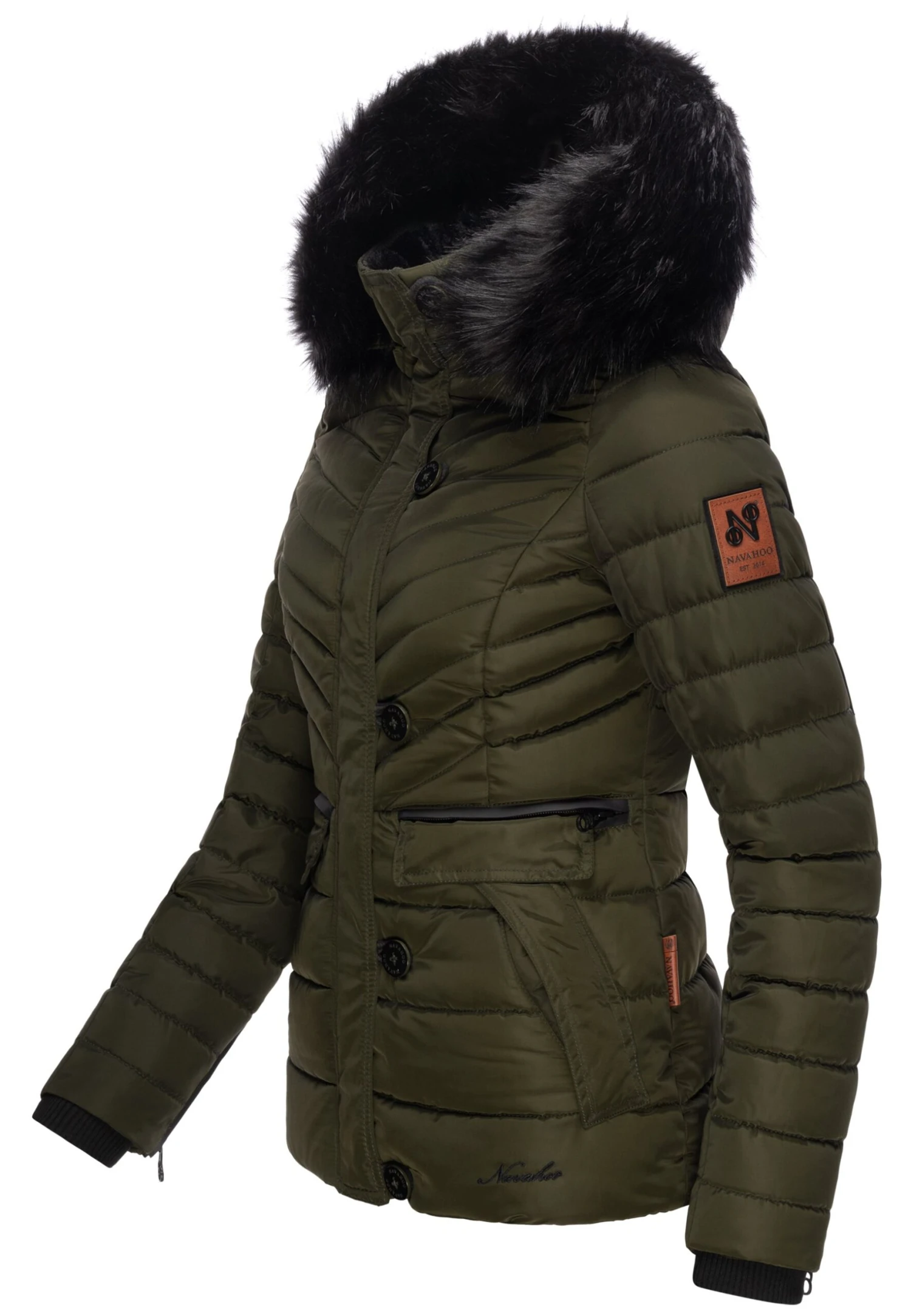 Navahoo Winterjas - Olive 4 Navahoo Winterjas - Olive - Afbeelding 2