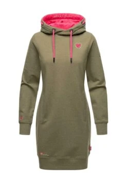 Navahoo Jurk - Dusty Olive Melange -Navahoo cb771dab5ef94e2a8c47bb8ad9e5b3d6