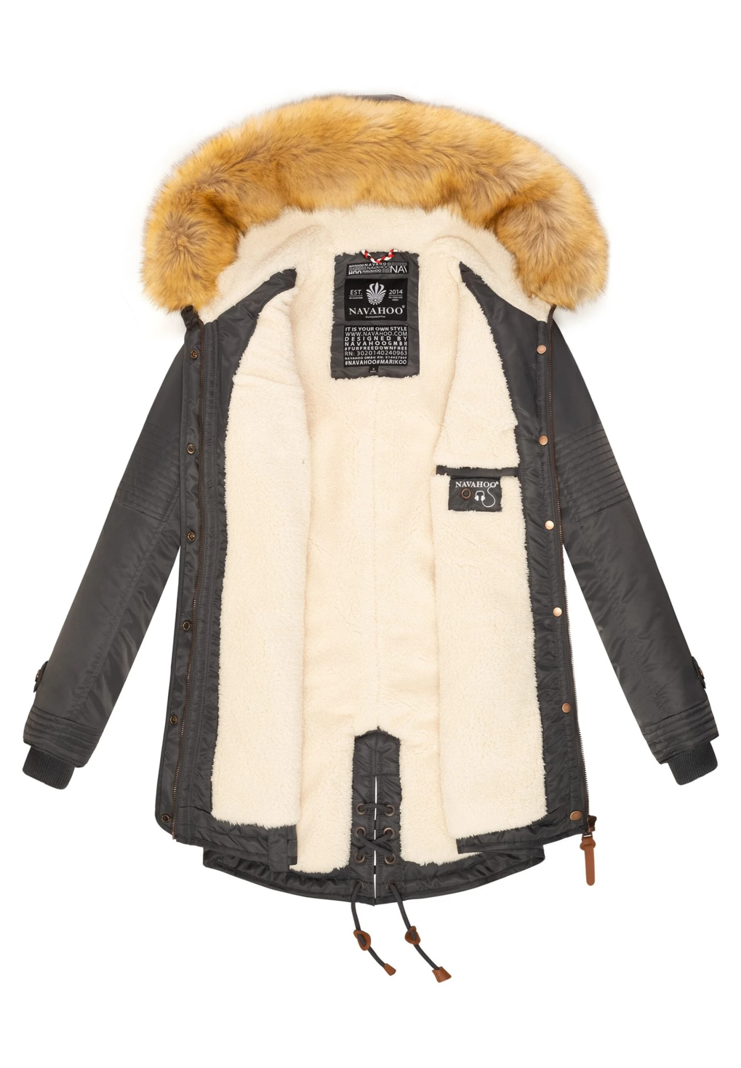 Navahoo La Viva - Winterjas - Anthracite 9 Navahoo La Viva - Winterjas - Anthracite - Afbeelding 7