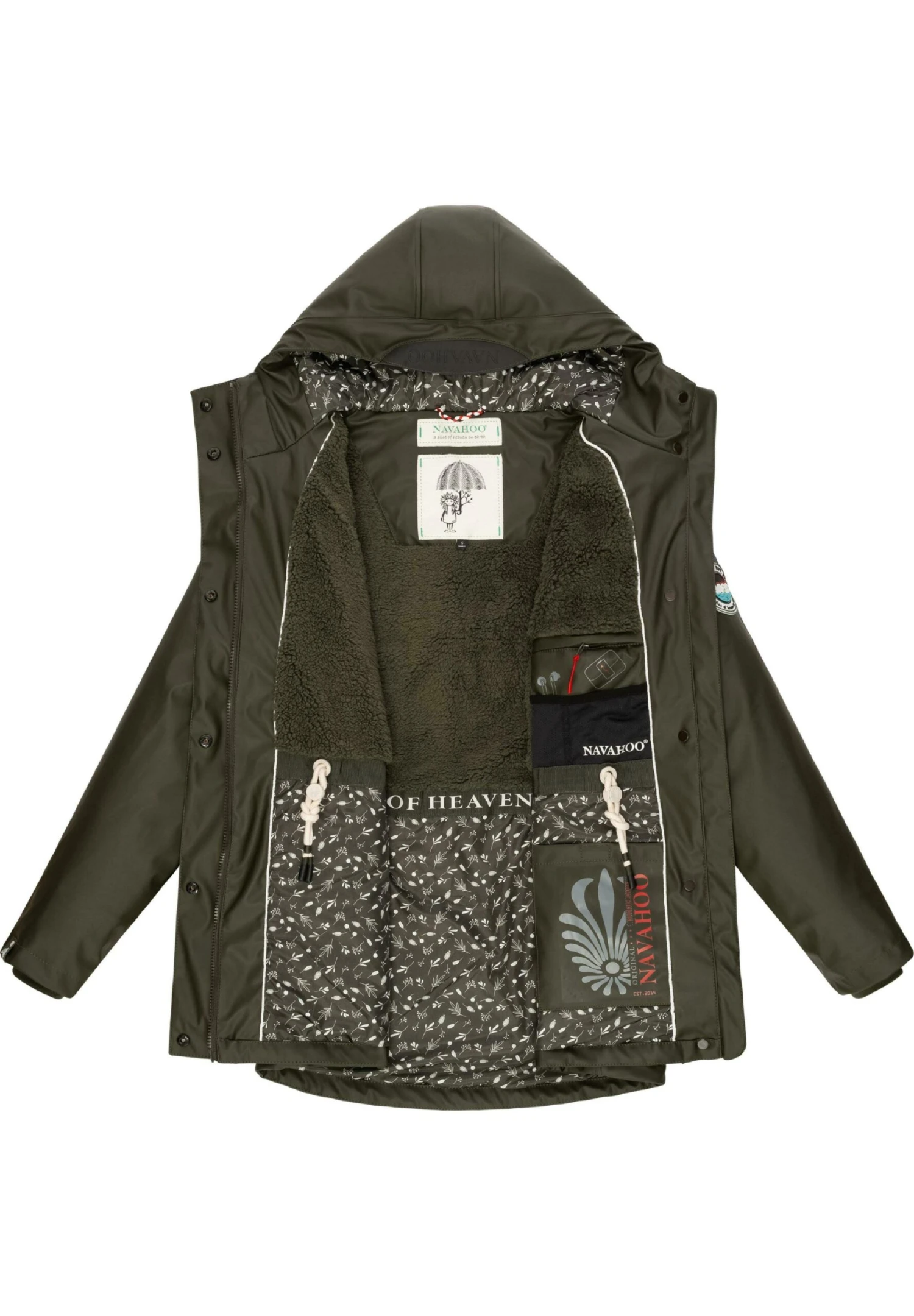 Navahoo Ocean Heart - Parka - Dark Olive 5 Navahoo Ocean Heart - Parka - Dark Olive - Afbeelding 3