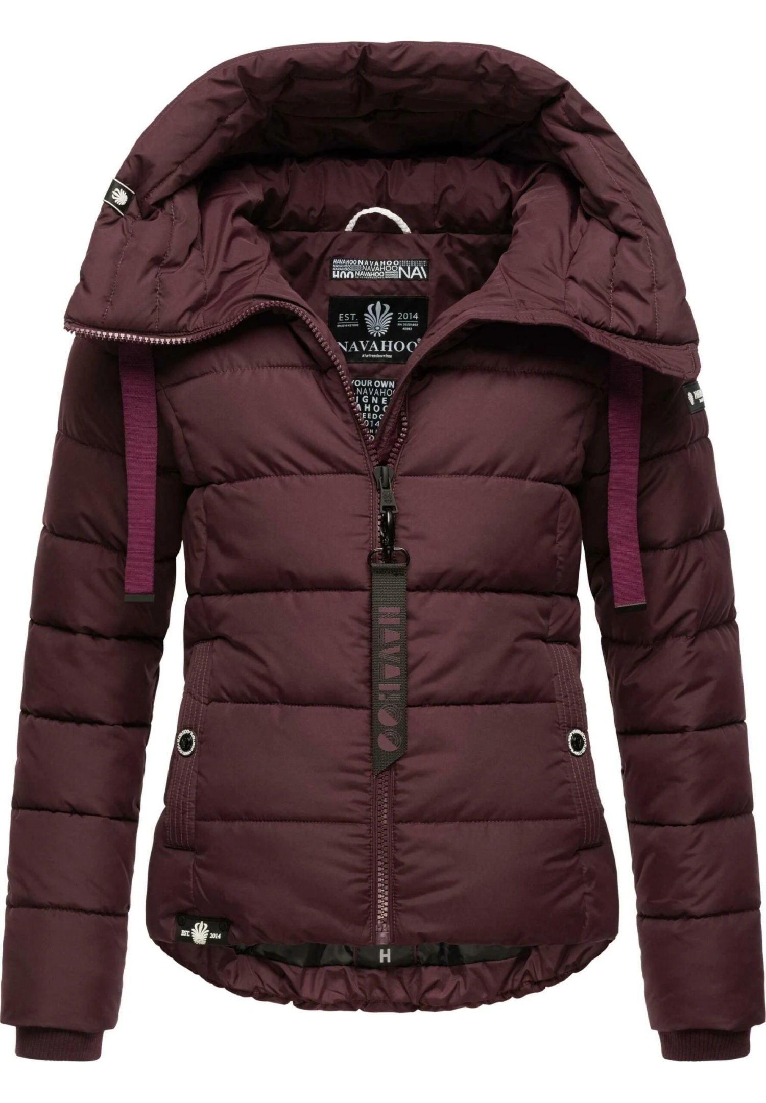 Navahoo Amayaa - Winterjas - Dark Red Melange 7 Navahoo Amayaa - Winterjas - Dark Red Melange - Afbeelding 5