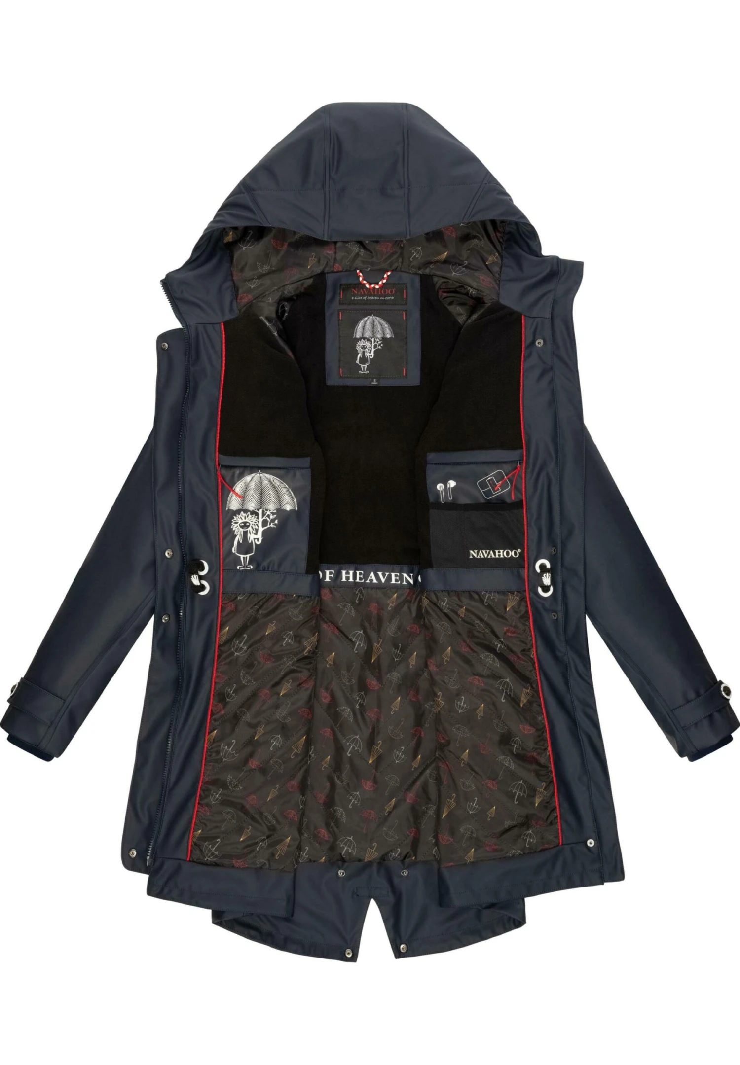 Navahoo Rainy Flower - Parka - Dark Blue 6 Navahoo Rainy Flower - Parka - Dark Blue - Afbeelding 4