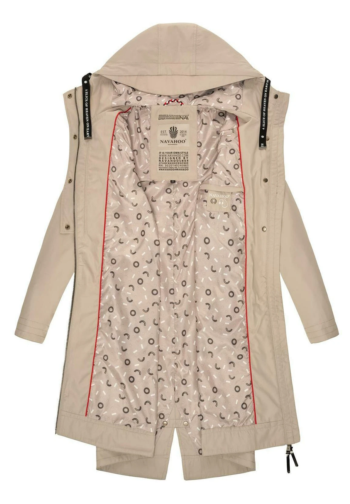 Navahoo Josinaa - Parka - Light Grey Melange 6 Navahoo Josinaa - Parka - Light Grey Melange - Afbeelding 4